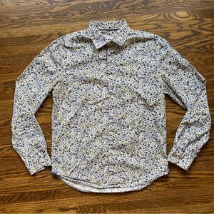 Boden button down floral shirt in size men's medium 100% cotton